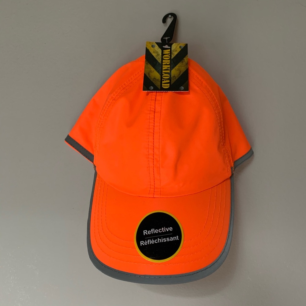 Reflective Orange Neon Baseball Cap NEW